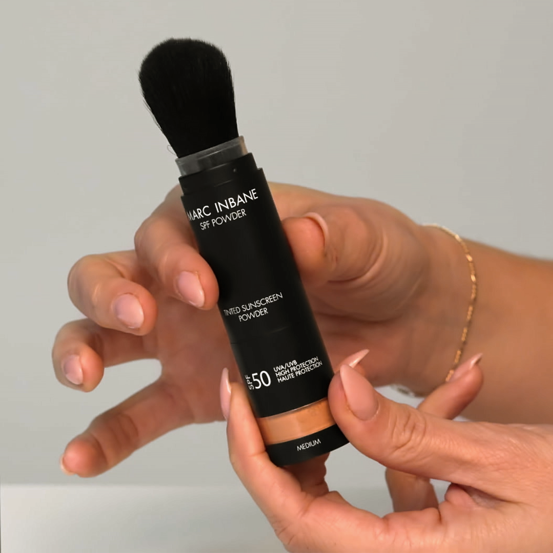 Marc Inbane Tinted SPF50 Powder must-hair