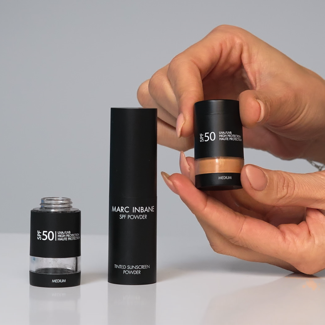 Marc Inbane Tinted SPF50 Powder must-hair