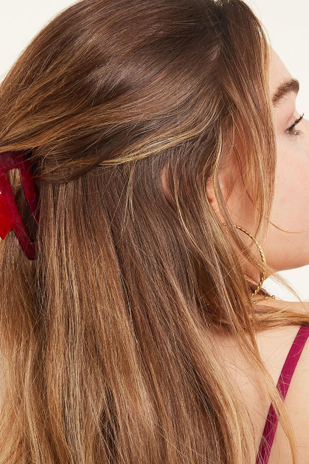 Sooo Cute! Hairclip Ibiza Marble Rood - Medium